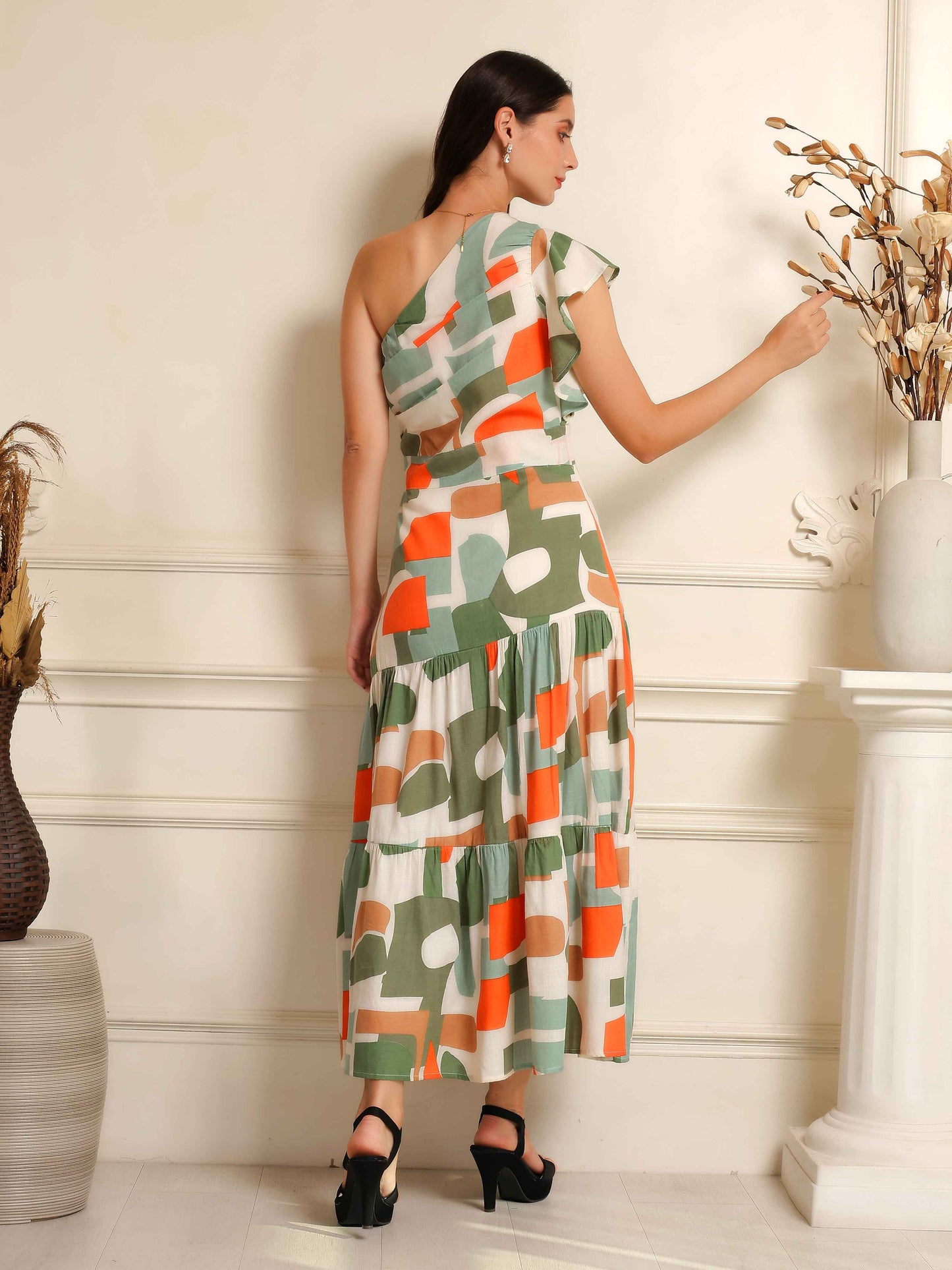 Fabium Terra Flow One-Shoulder Midi Dress - Fabium Fashion