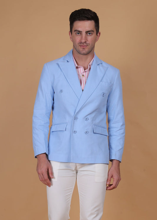 Men's Fabium Azure Signature Blazer from Fabium Fashion, tailored fit with structured shoulders and classic lapel design.