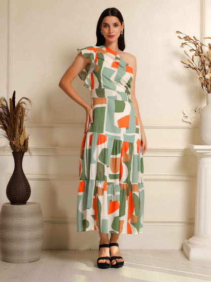 Fabium Terra Flow One-Shoulder Midi Dress - Fabium Fashion
